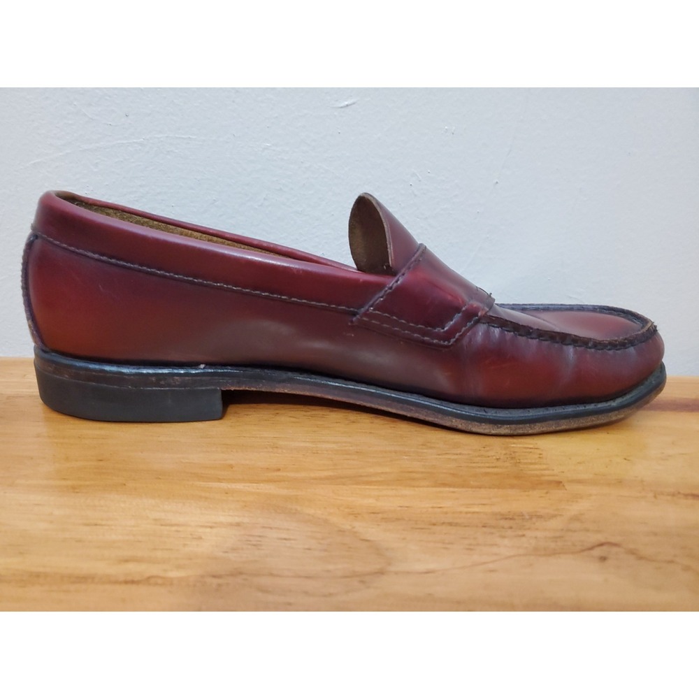 Gh Bass Weejuns Penny Loafers Men's 10.5 Leather Slip On Dress Shoes Oxblood View 3